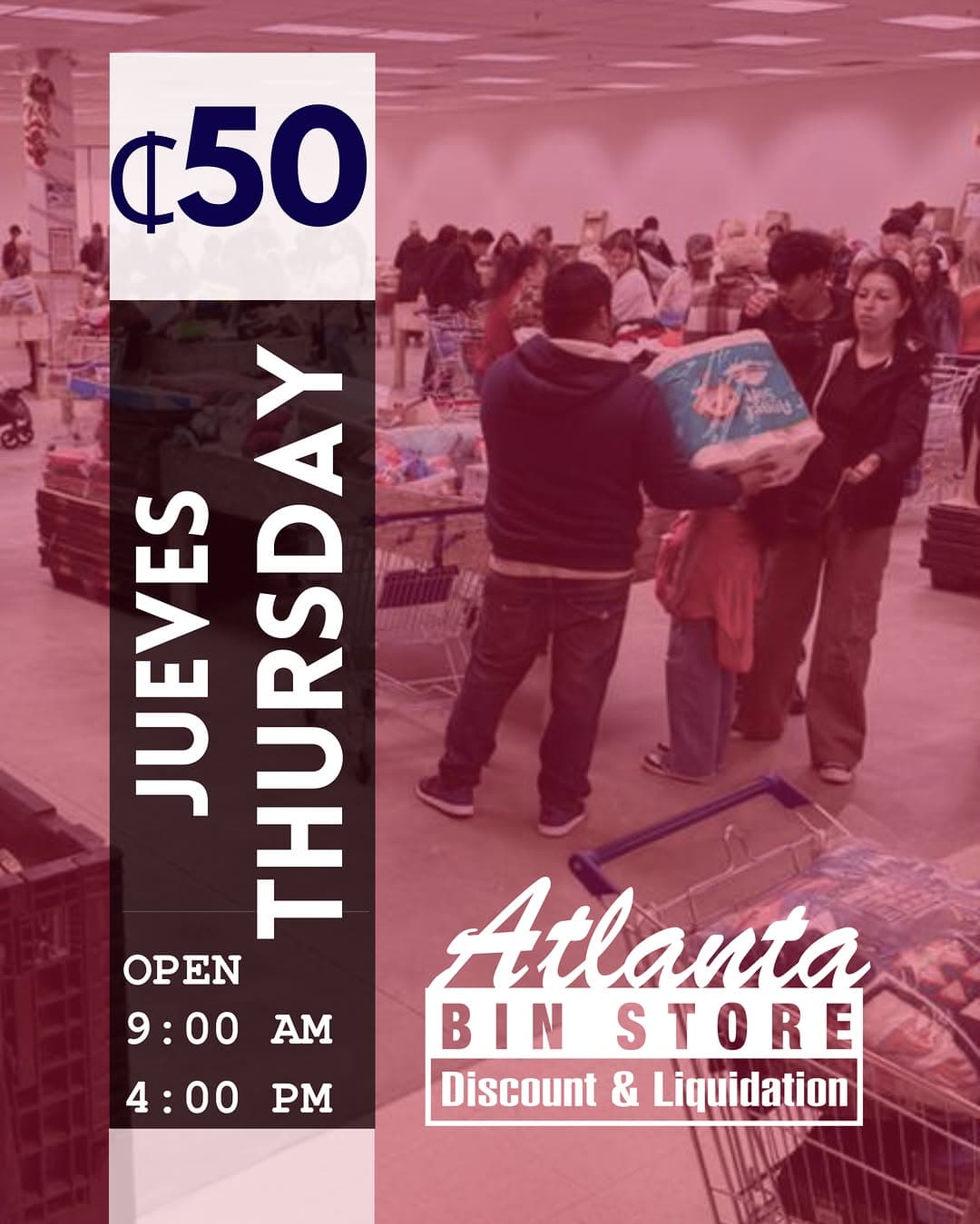 Inside Atlanta Bin Store Discount and Liquidation — bin store floor view