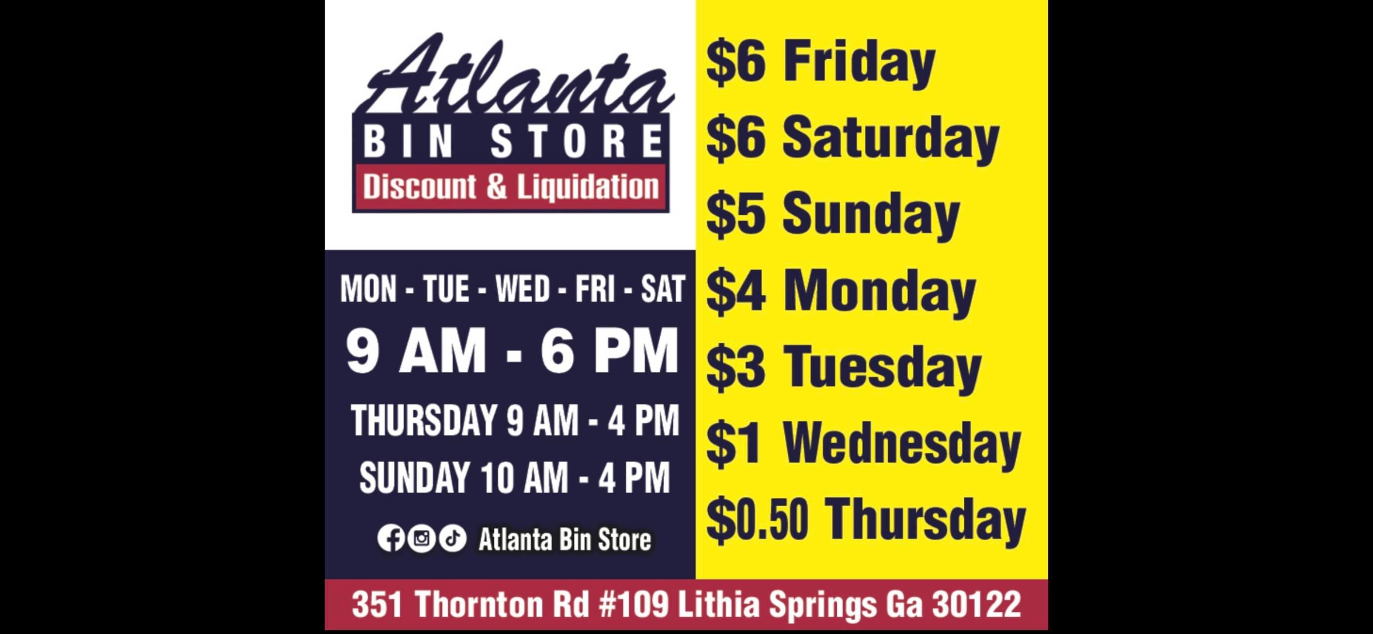 Atlanta Bin Store Discount and Liquidation