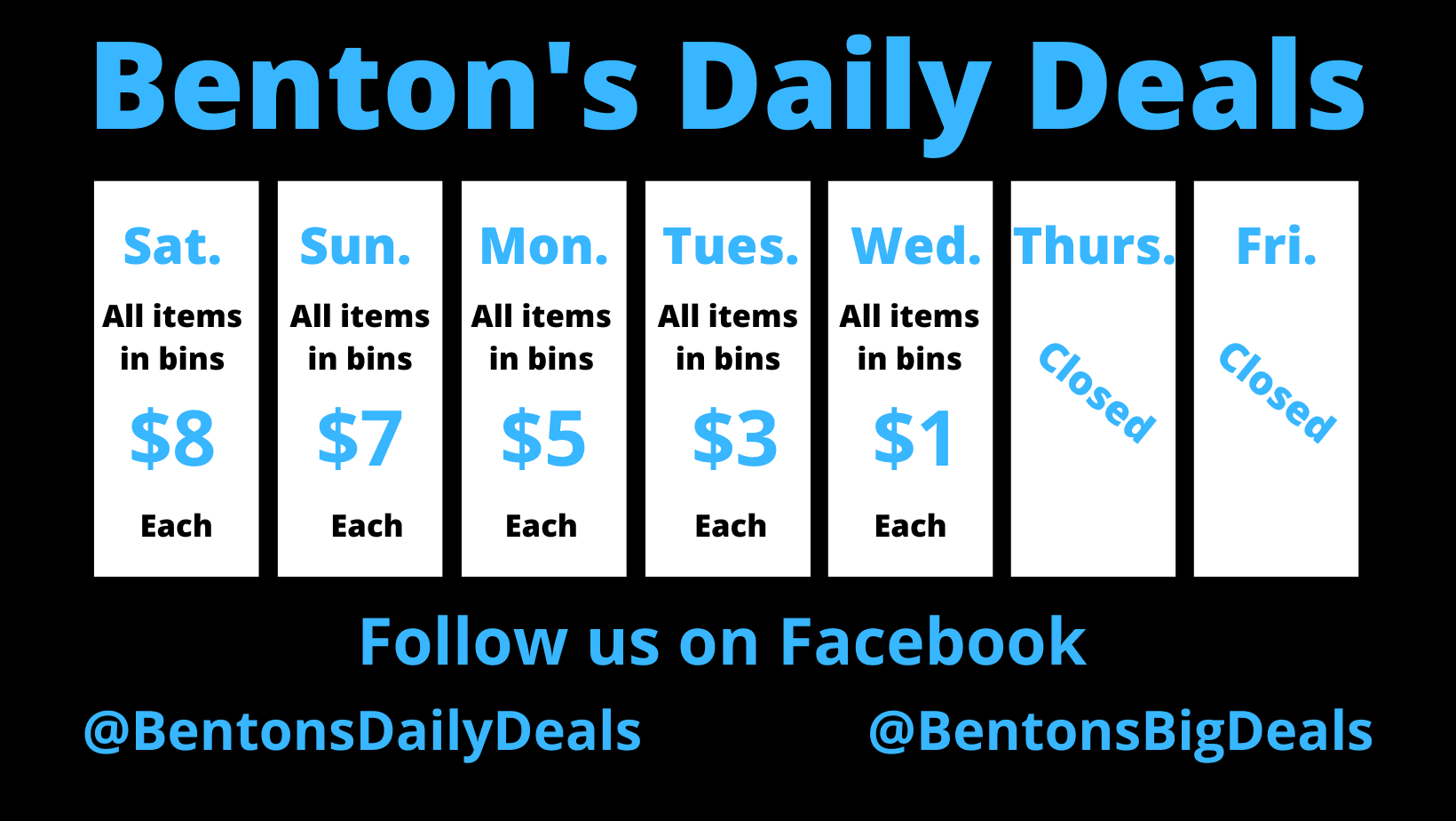 Benton's Daily Deals