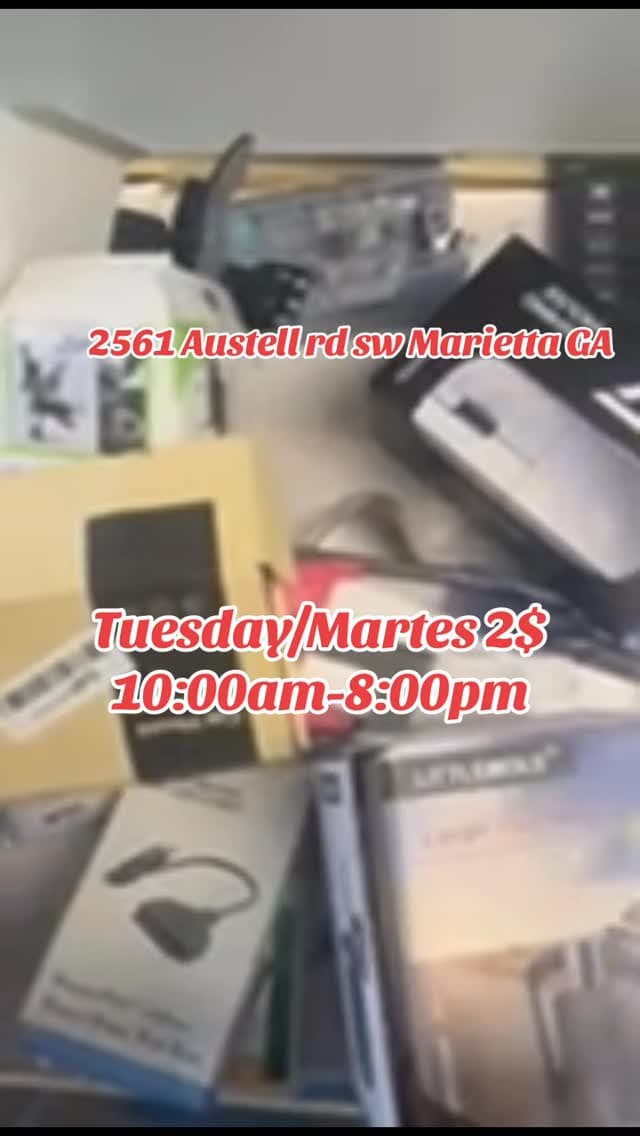 🔥 10 iPads every Friday🔥
Restocking Friday and Saturday for BOTH location !
¡Reposición de stock viernes y sábado ( ambas ubicaciones) !
BinCredible Deals is a bin store focused on offering incredible deals for quality merchandise.Purchases in store only.
BinCredible Deals es una tienda de contenedores enfocada en ofrecer ofertas increíbles en productos de calidad. Compras solo en la tienda.
Marietta location :
Friday/Viernes(9am-8pm)$10
Saturday/Sábado(10am-8pm)$8
Sunday/Domingo(10am-8pm)$6
Monday/Lunes(10am-8pm)$4
Tuesday/Martes(10am-8pm)$2
Wednesday/Miércoles(10am-8pm)$1
Thursday/Jueves(9am-2.30pm) 50¢
Stone Mountain location :
Friday/Viernes(9am-8pm)$12
Saturday/Sábado(10am-8pm)$10
Sunday/Domingo(10am-8pm)$7
Monday/Lunes(10am-8pm)$5
Tuesday/Martes(10am-8pm)$3
Wednesday/Miércoles(10am-8pm)$1
Thursday/Jueves(9am-2.30pm) 50¢
Locations:
2561 Austell rd sw, Marietta, GA
6009 Memorial Dr Unit #2, Stone Mountain, GA 30083
https://www.bincredible.deals
🎉🎉Three lucky winners get first spots on Friday morning line! 🎉🎉
Share and tag your friends on TikTok, Instagram, YouTube, Facebook, or leave us a Google Maps review. More sharing and tagging =more chances to win.
One spot per winner, no same winner two consecutive Fridays.
Facebook: https://m.facebook.com/100084089107469/
Instagram: https://www.instagram.com/bincredibledealsbinstore/
TikTok: @bincredibledealsbinstore
YouTube: https://m.youtube.com/channel/UCWLPZthMsKs3hX09WKO09pA
Make & post a video insiyde the store and get 10% off next time you shop with us!
Free books, moving boxes, and phone cases!
R u an influencer? Let BinCredible Deals know ! 😊
