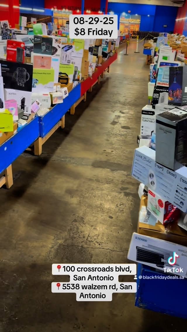 Inside Black Friday Deals - bin store floor view