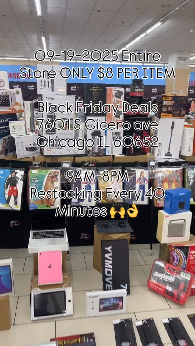 Inside Black Friday Deals - bin store floor view