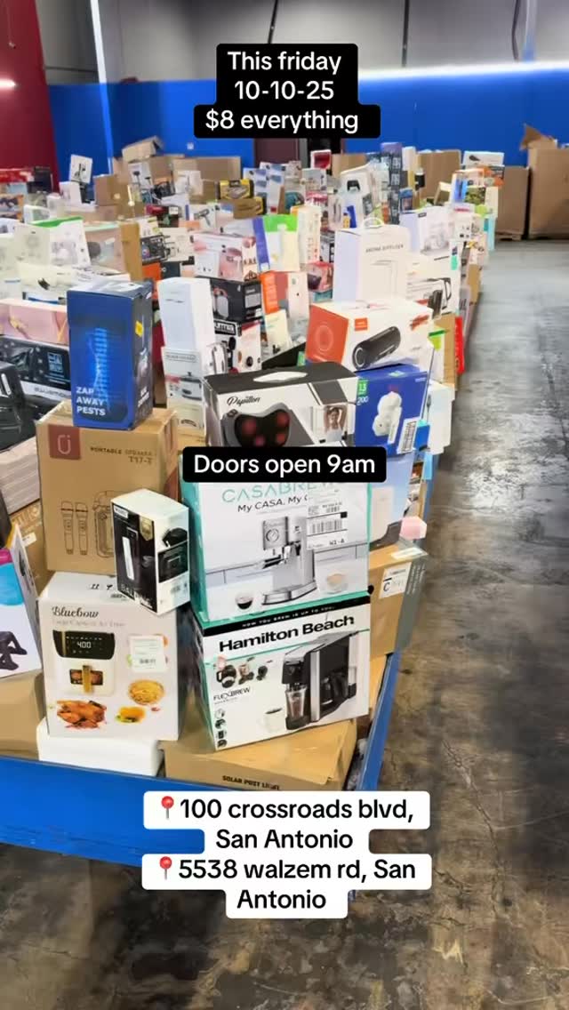 Inside Black Friday Deals - bin store floor view