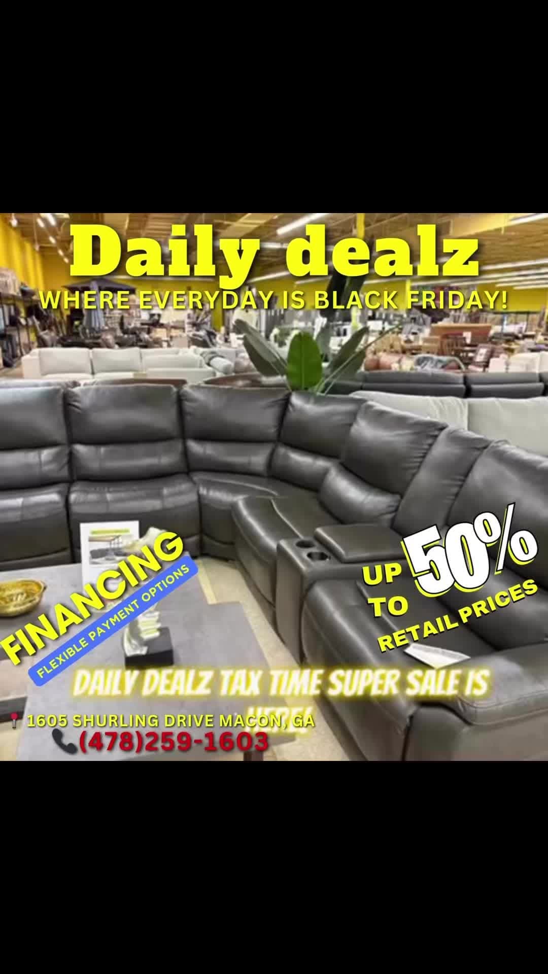 Inside Daily Dealz — bin store floor view