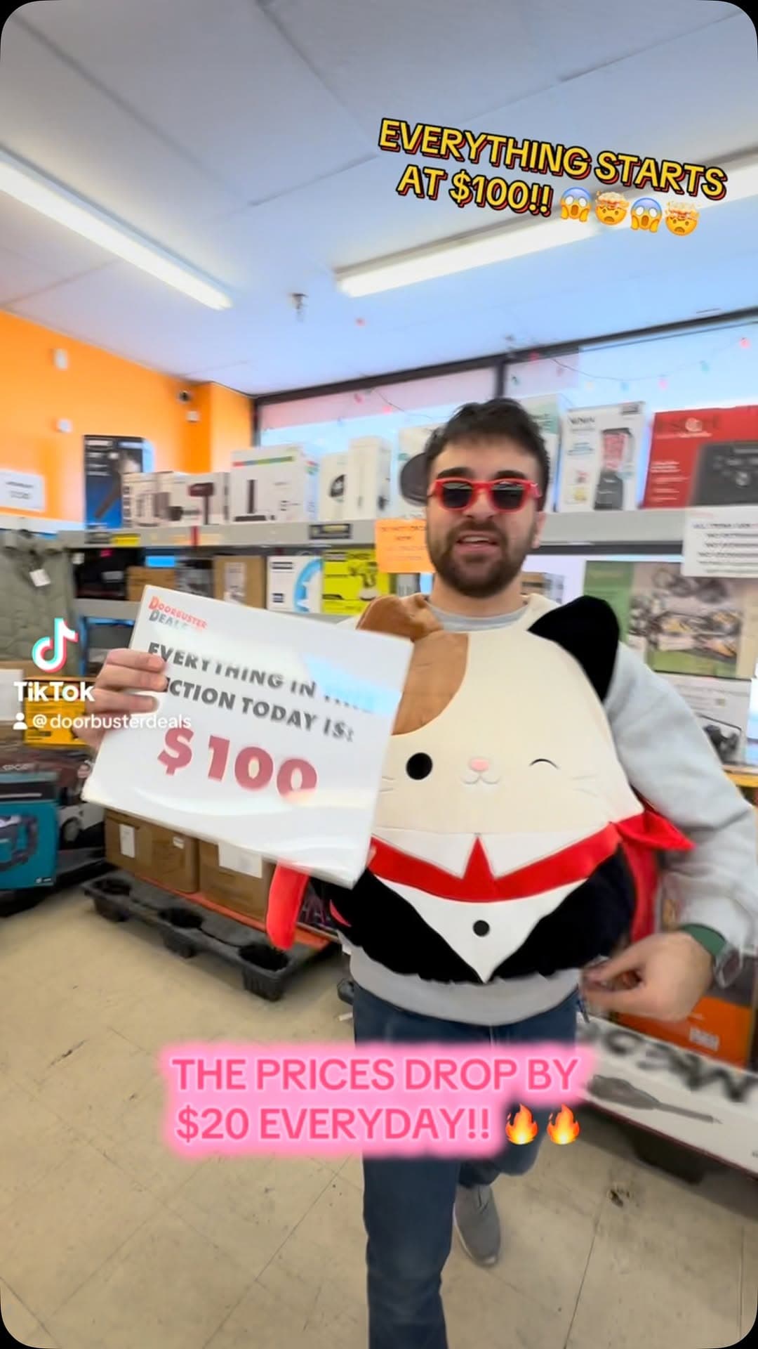 Inside Doorbuster Deals - bin store floor view