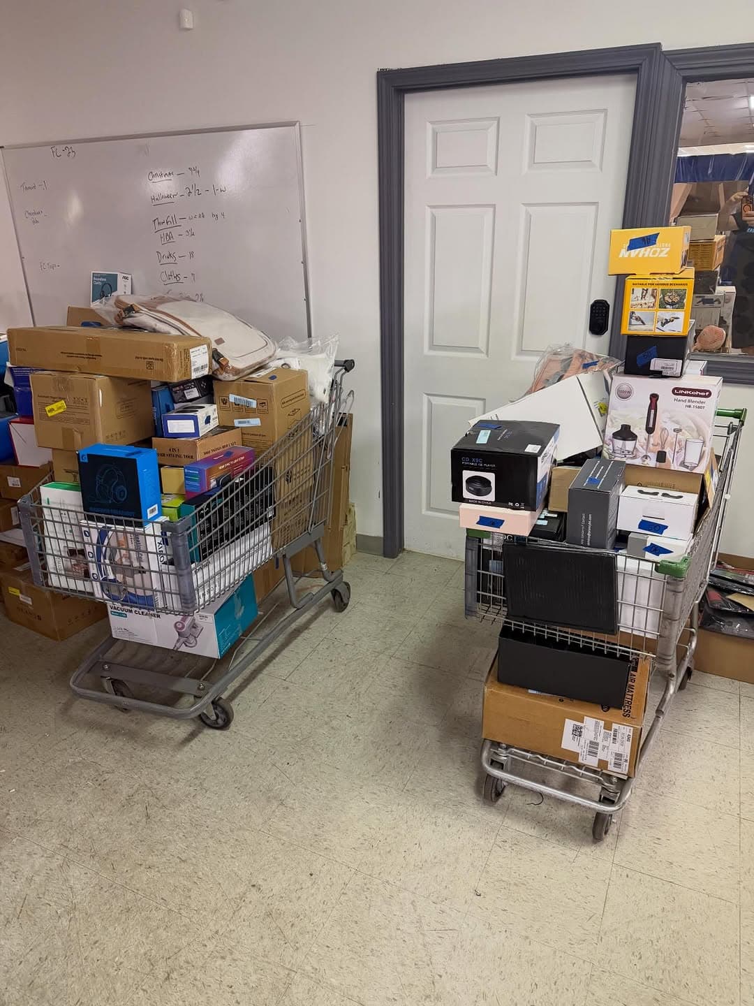 Inside Down South Liquidators — bin store floor view