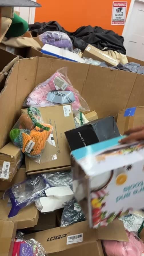 Inside Island Black Friday - bin store floor view
