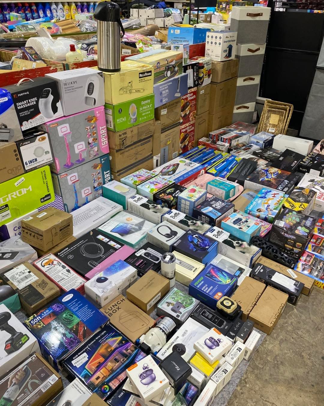 Inside Mega Black Friday - bin store floor view