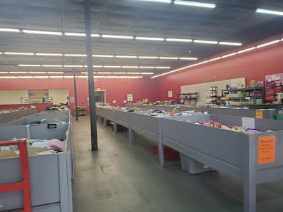 Inside Paradise Bins — bin store floor view