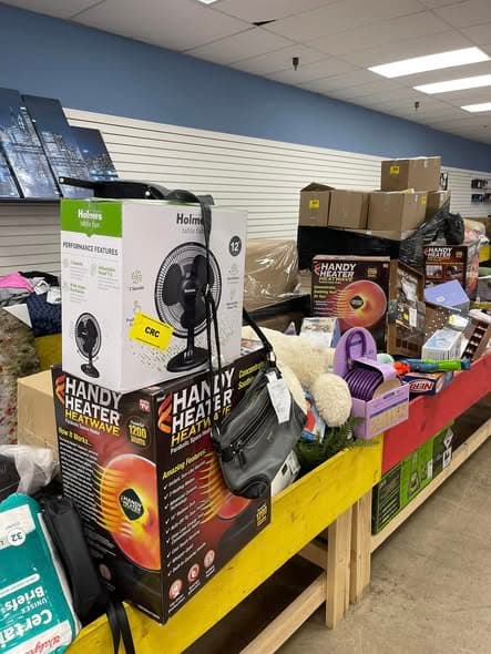 Inside The Overstock Center - bin store floor view