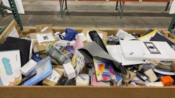 Inside Treasure Hunt Bins - bin store floor view