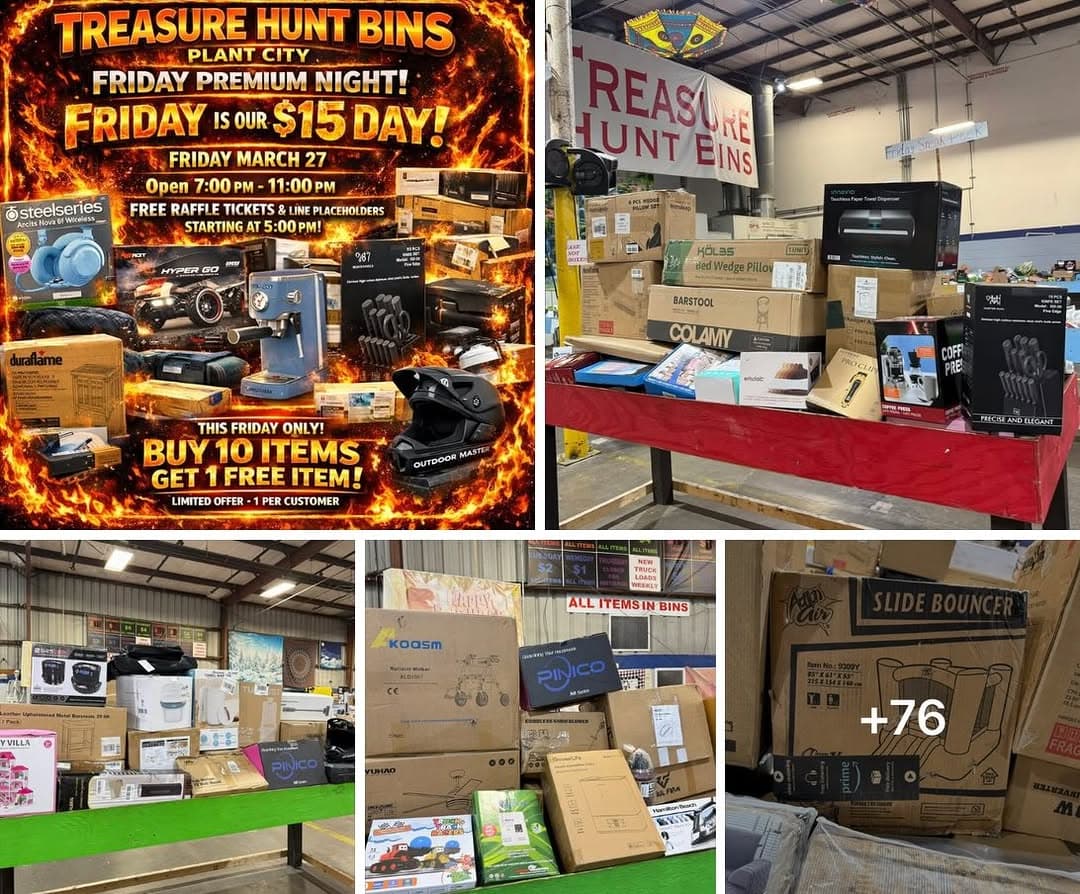 Inside Treasure Hunt Bins - bin store floor view