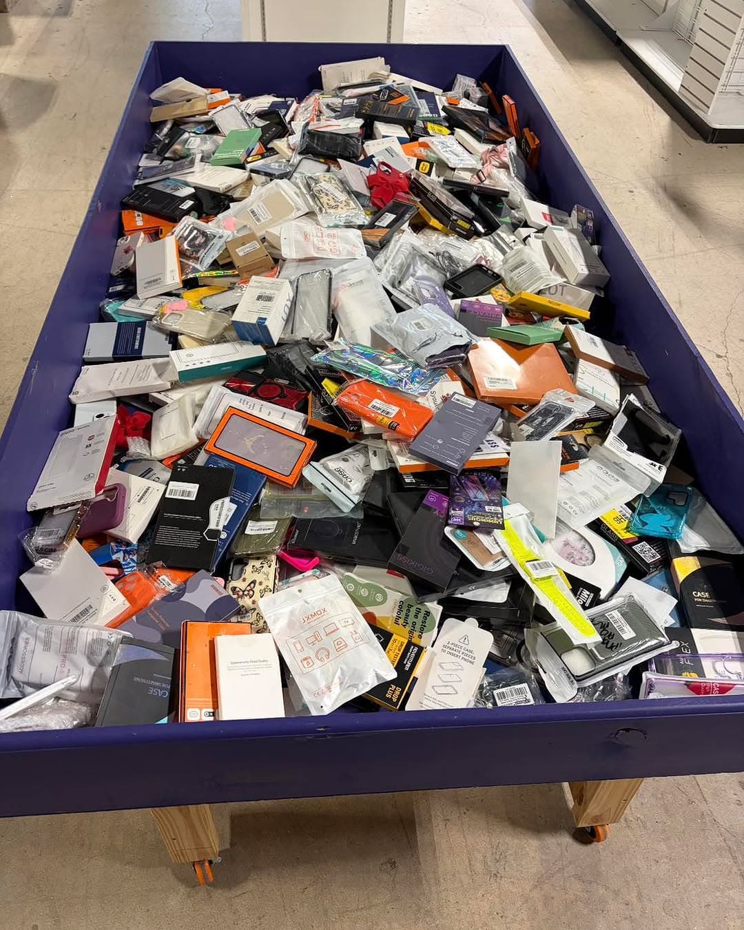Inside Value Vault Bin Store - bin store floor view